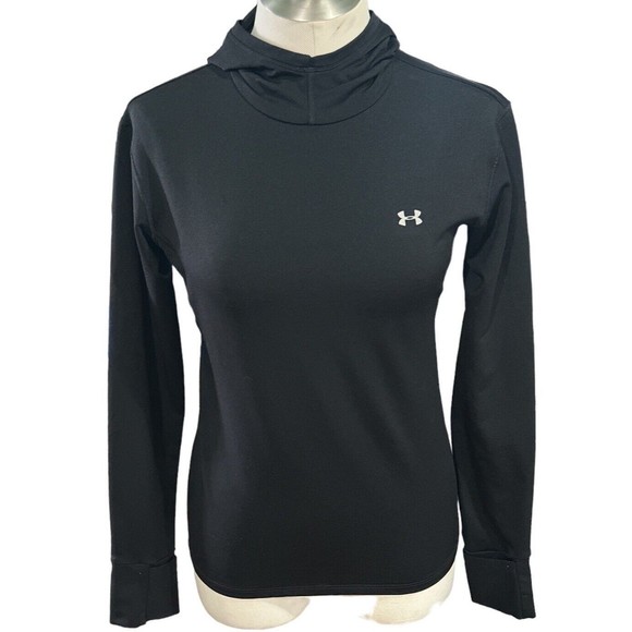 Under Armour women's Black Running Hoodie pullover Size Large EUC - Picture 5 of 5